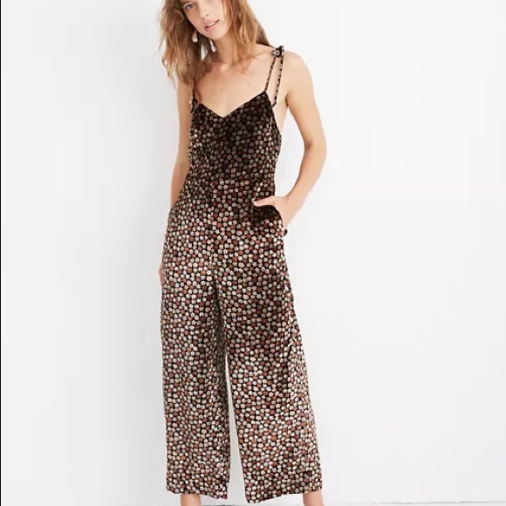 Madewell Velvet Thistle Floral Jumpsuit